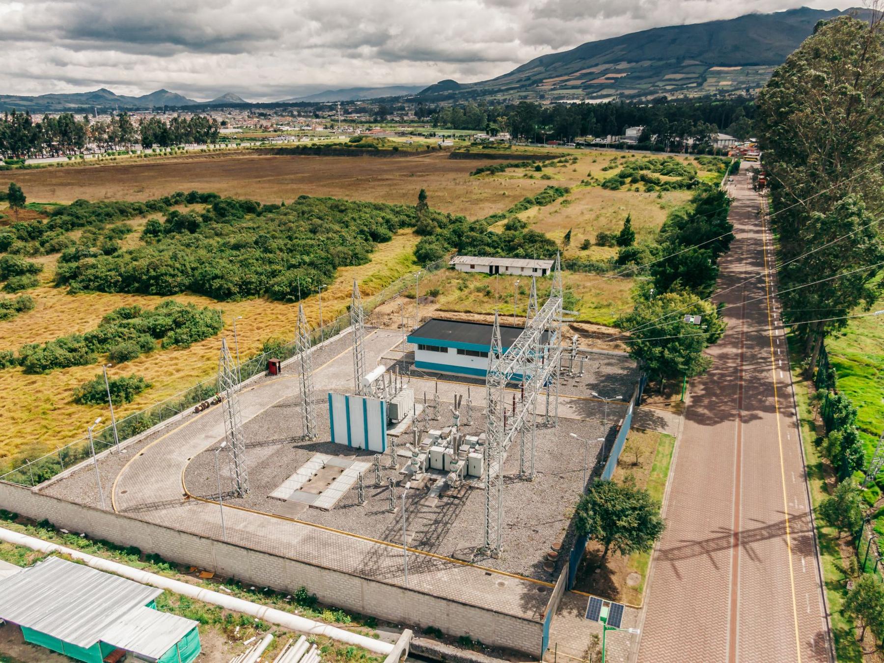 Subestación eléctrica de 40 MVA del Parque El Obraje, vista aérea